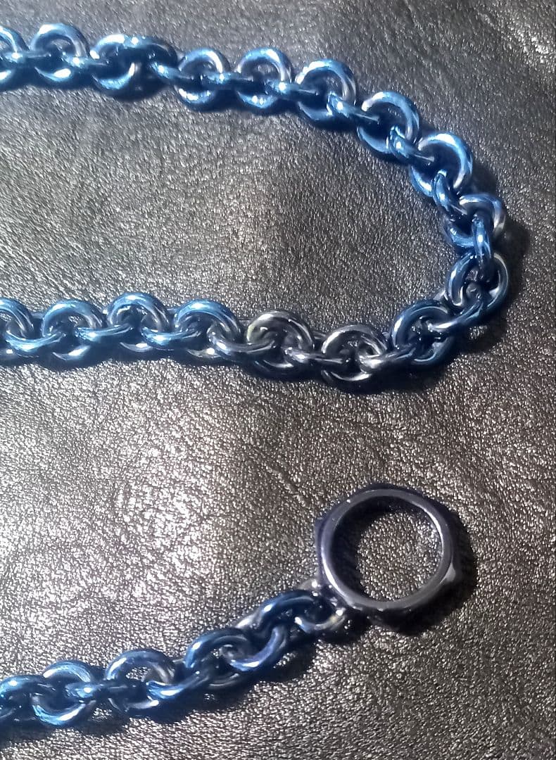 【PUERTA DEL SOL】シルバー チタンコーティング ウォレットチェーン