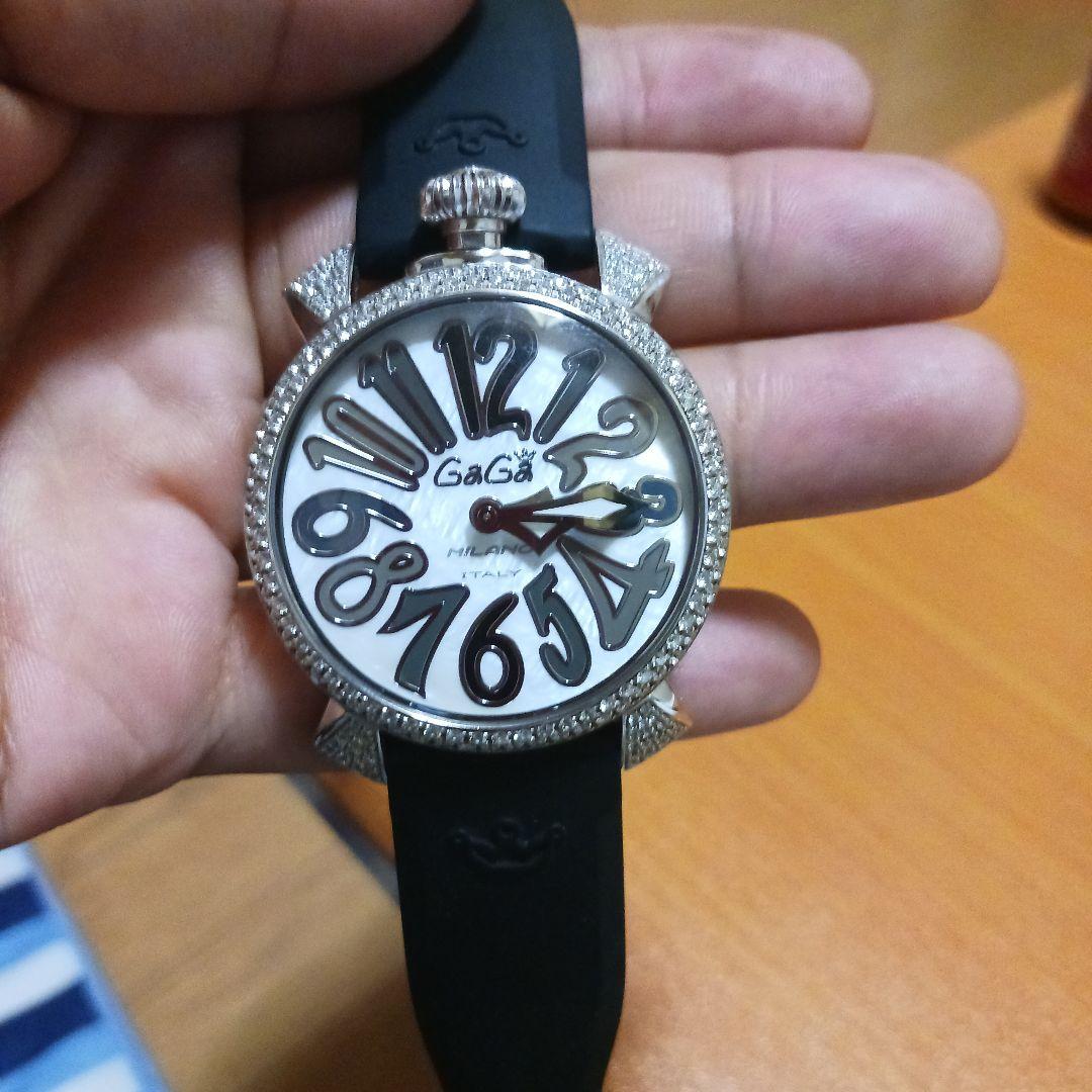 ぷ*る様 正規品！GaGa MILANOマヌアーレ、ダイヤ巻き！原宿店購入
