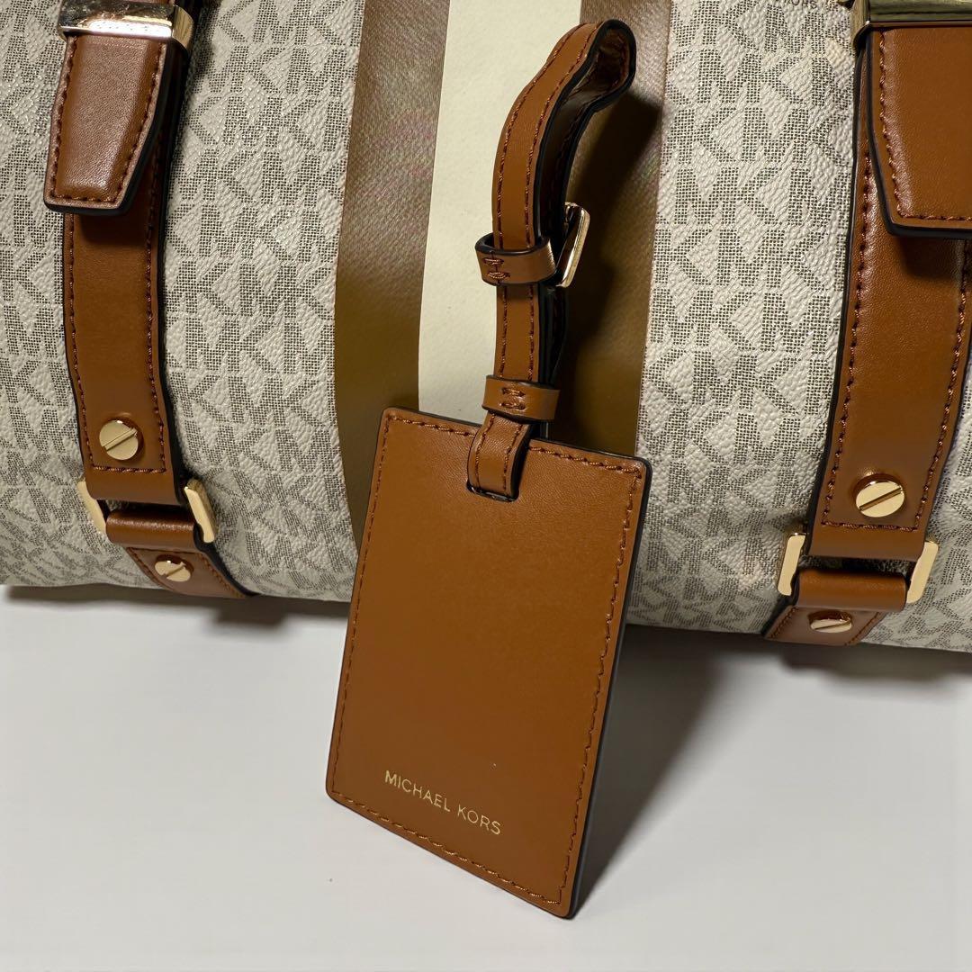 《未使用級》マイケルコース ボストンバック 特大 大容量 レザー シグネチャー