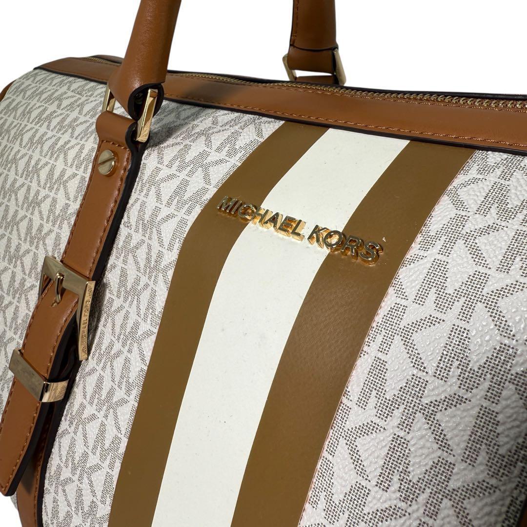 《未使用級》マイケルコース ボストンバック 特大 大容量 レザー シグネチャー