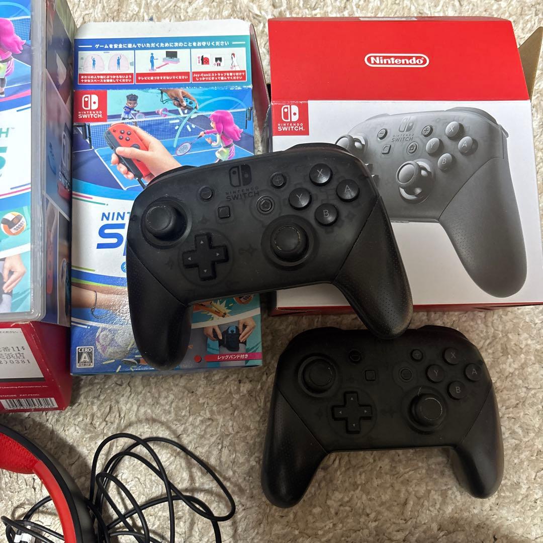 ニンテンドーswitch ソフト4本＋ヘッドセット＋プロコン付き