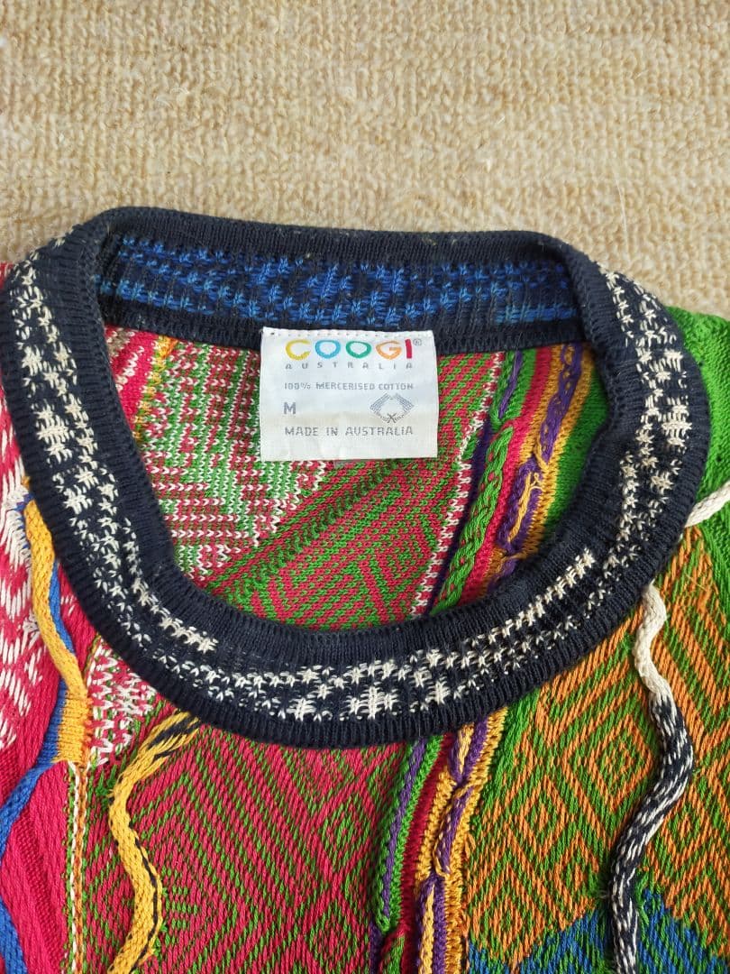 クージーニット幾何学模様 セーター( M)