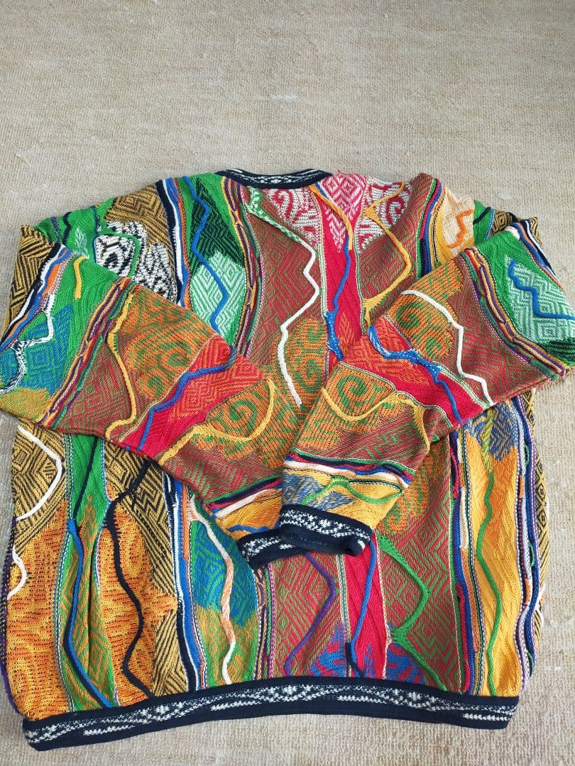 クージーニット幾何学模様 セーター( M)