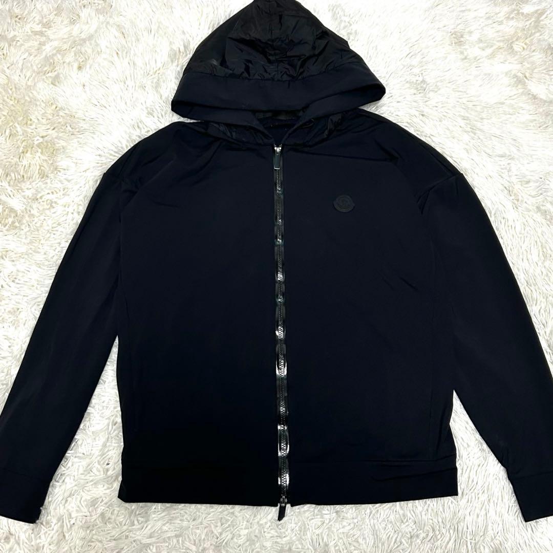 モンクレール　ブラック　ナイロンパーカー　Lサイズ