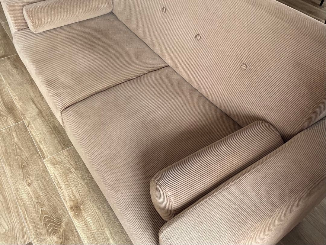 7/31まで【最終価格】LOWYA　2人掛けソファ　モカ