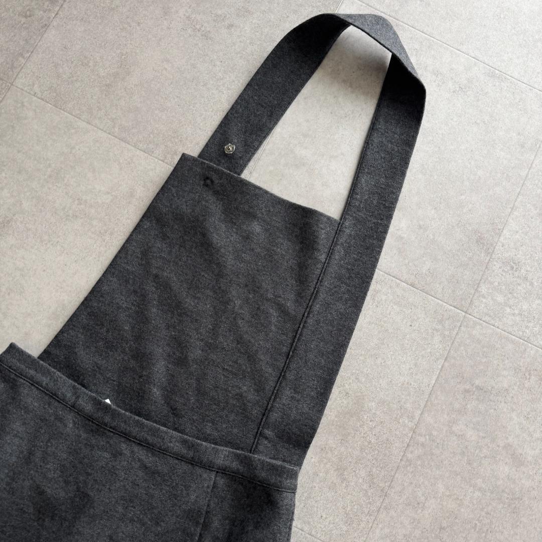 ワイズ　ロングワンピース　エプロン風　タグ付　グレー　1　プリーツ