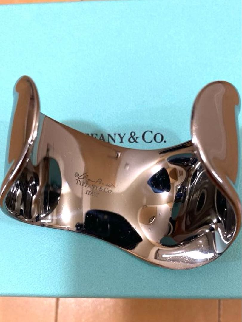 Tiffany ティファニー ボーンカフ ルテニウム バングル 右手用