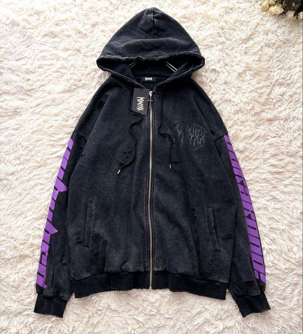 【専用✨新品タグ付】PSYNYXX ゆせまる コラボパーカー ブラック 地雷系