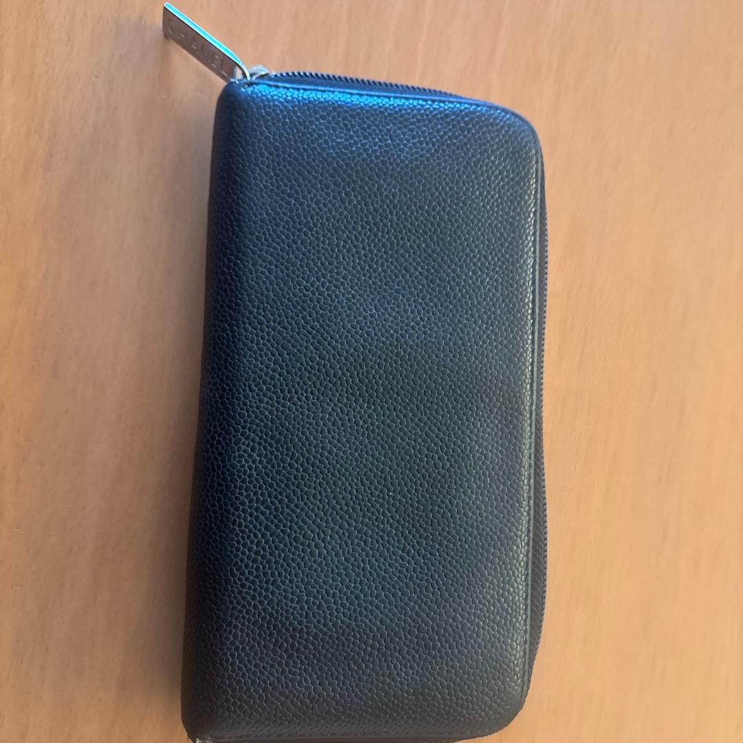 Axitさま専用CHANEL ブラックレザー長財布