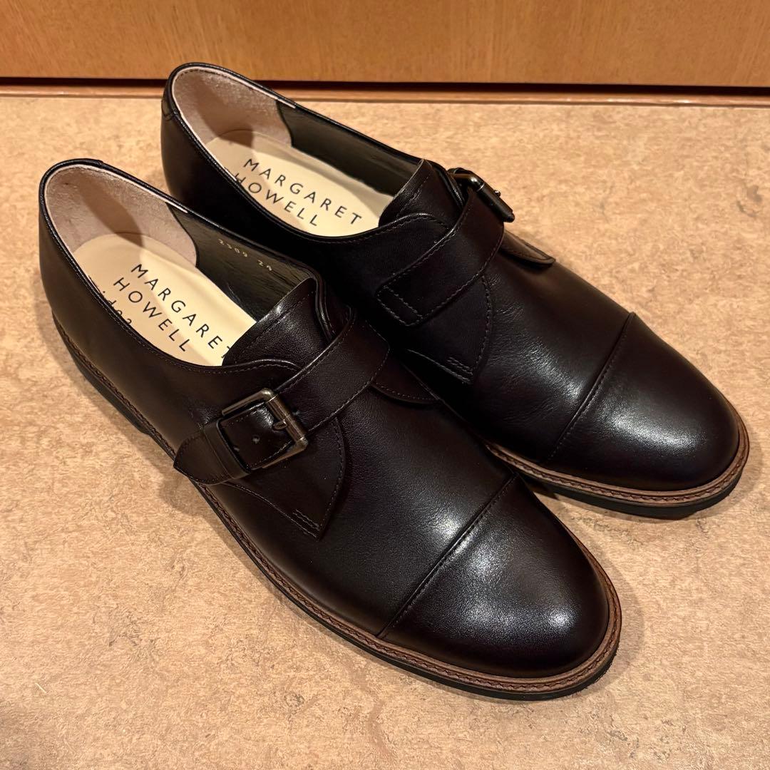 《お値下げ/新品》黒 24cm ベルテッドフラットシューズ マーガレットハウエル