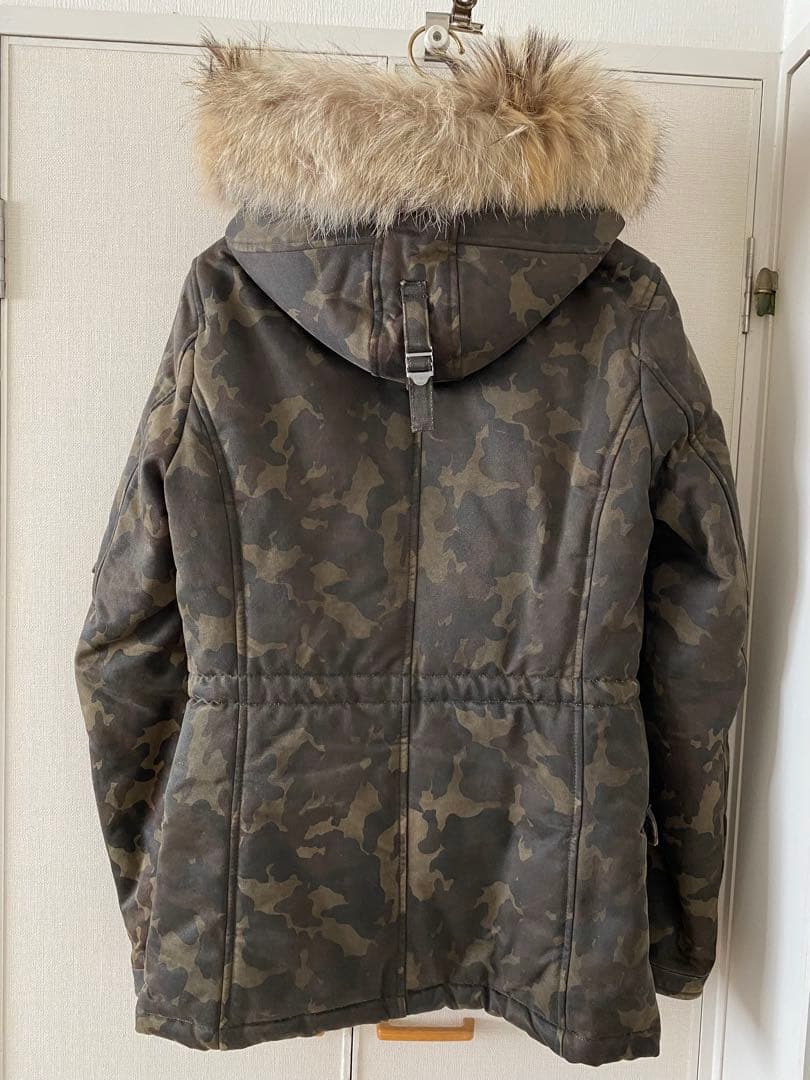 wjk 迷彩柄ファー付きモッズコート　日本製