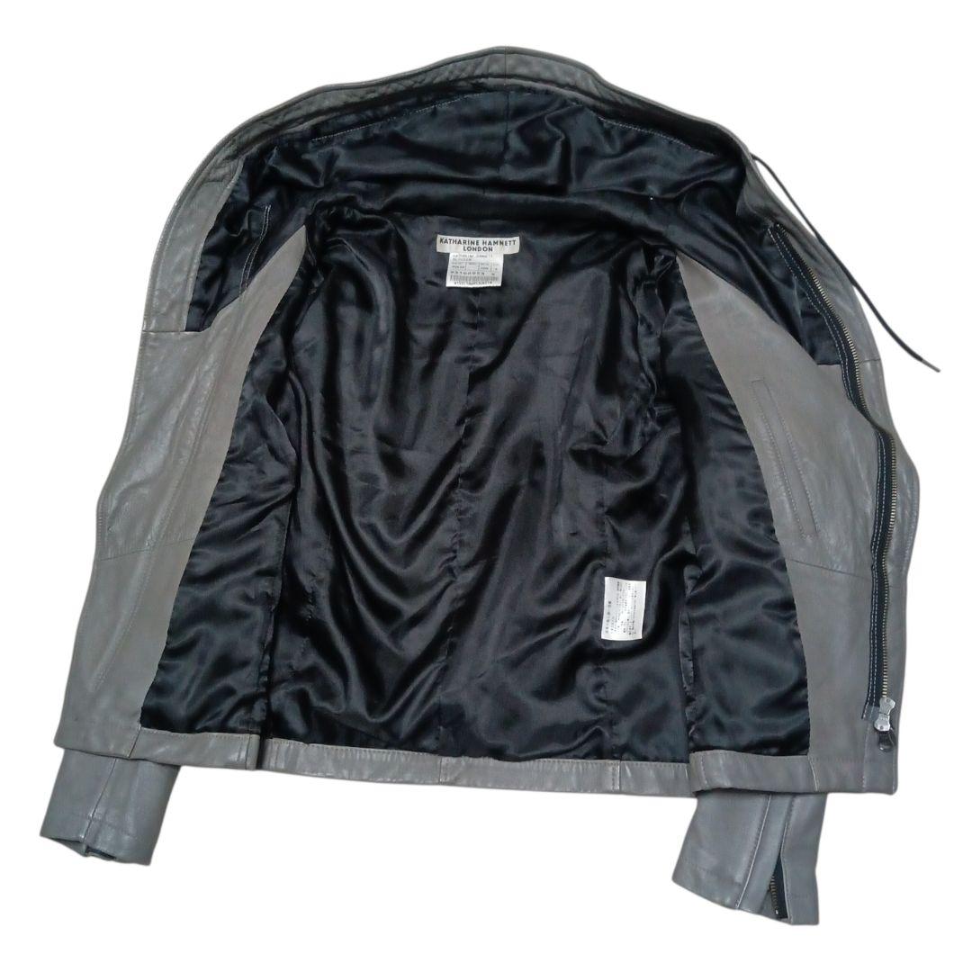 キャサリンハムネット★フーデッドライダーズジャケット★ラム★レディース★メンズ