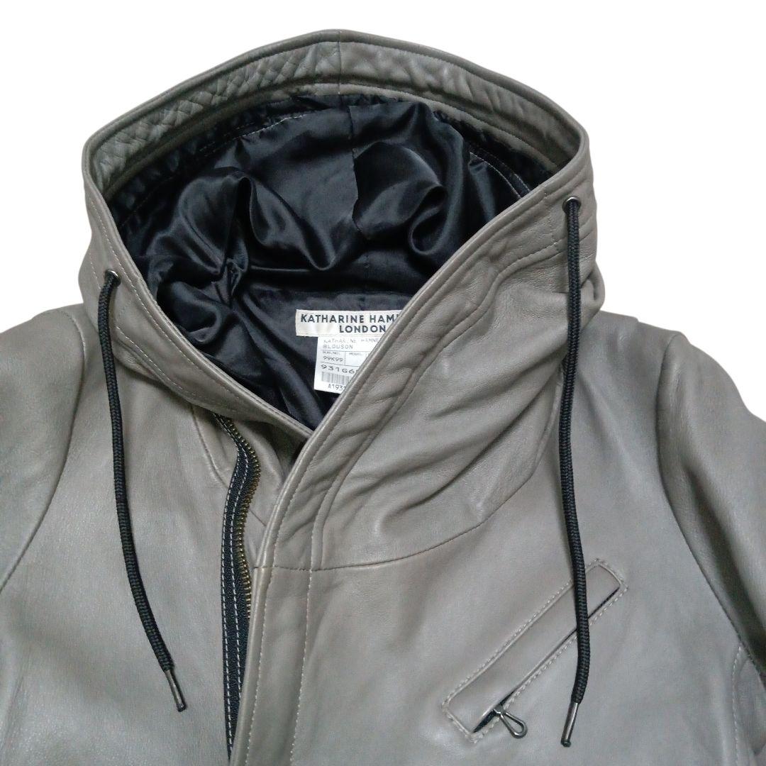 キャサリンハムネット★フーデッドライダーズジャケット★ラム★レディース★メンズ