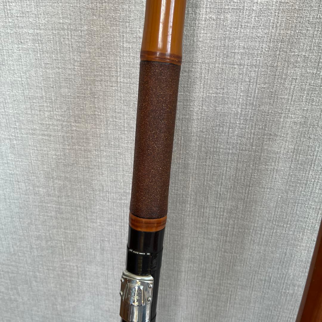 東光作　３本半継ぎ竹竿　石鯛竿