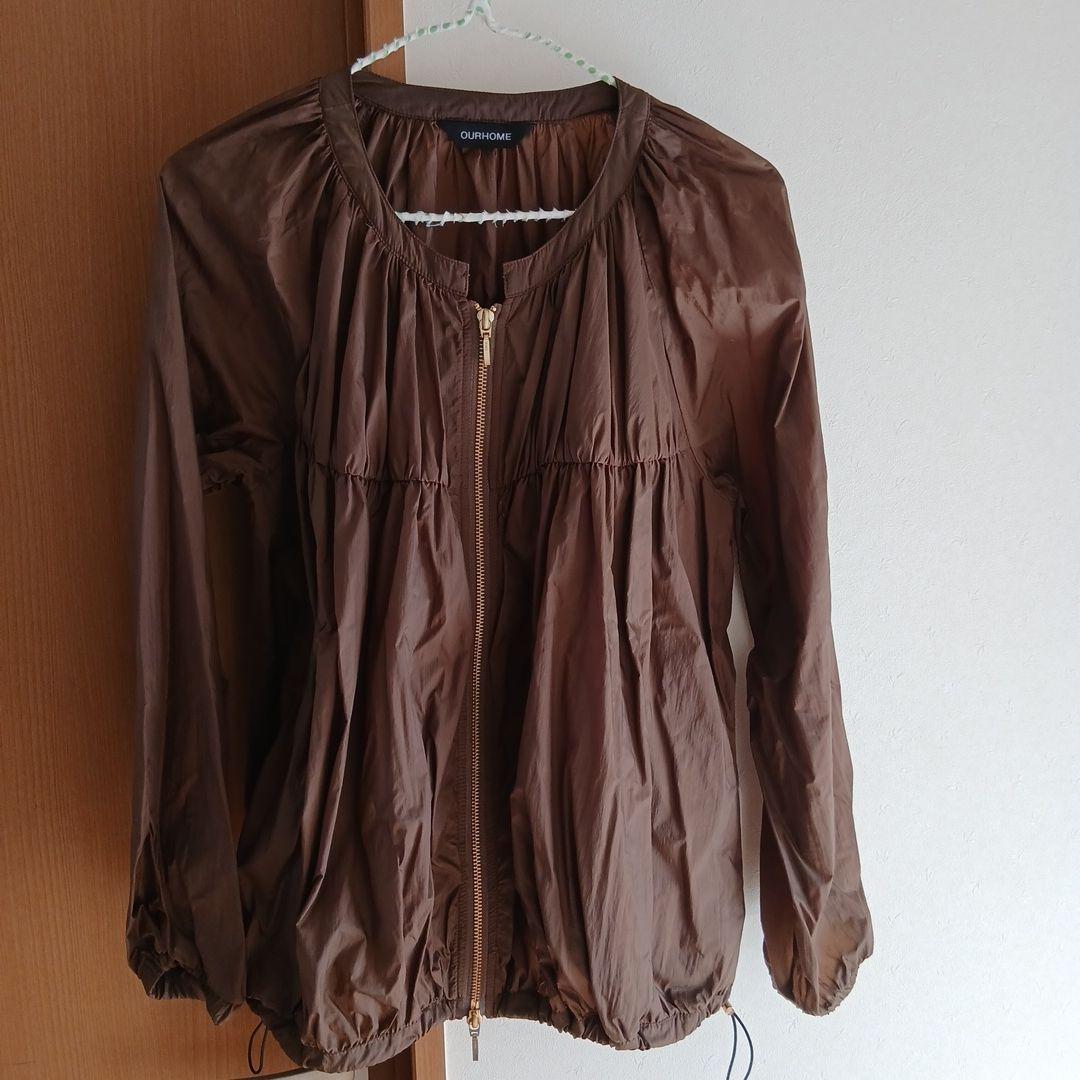 完売品　OUR 　アワーホーム　たっぷりギャザーのきれいめブルゾン