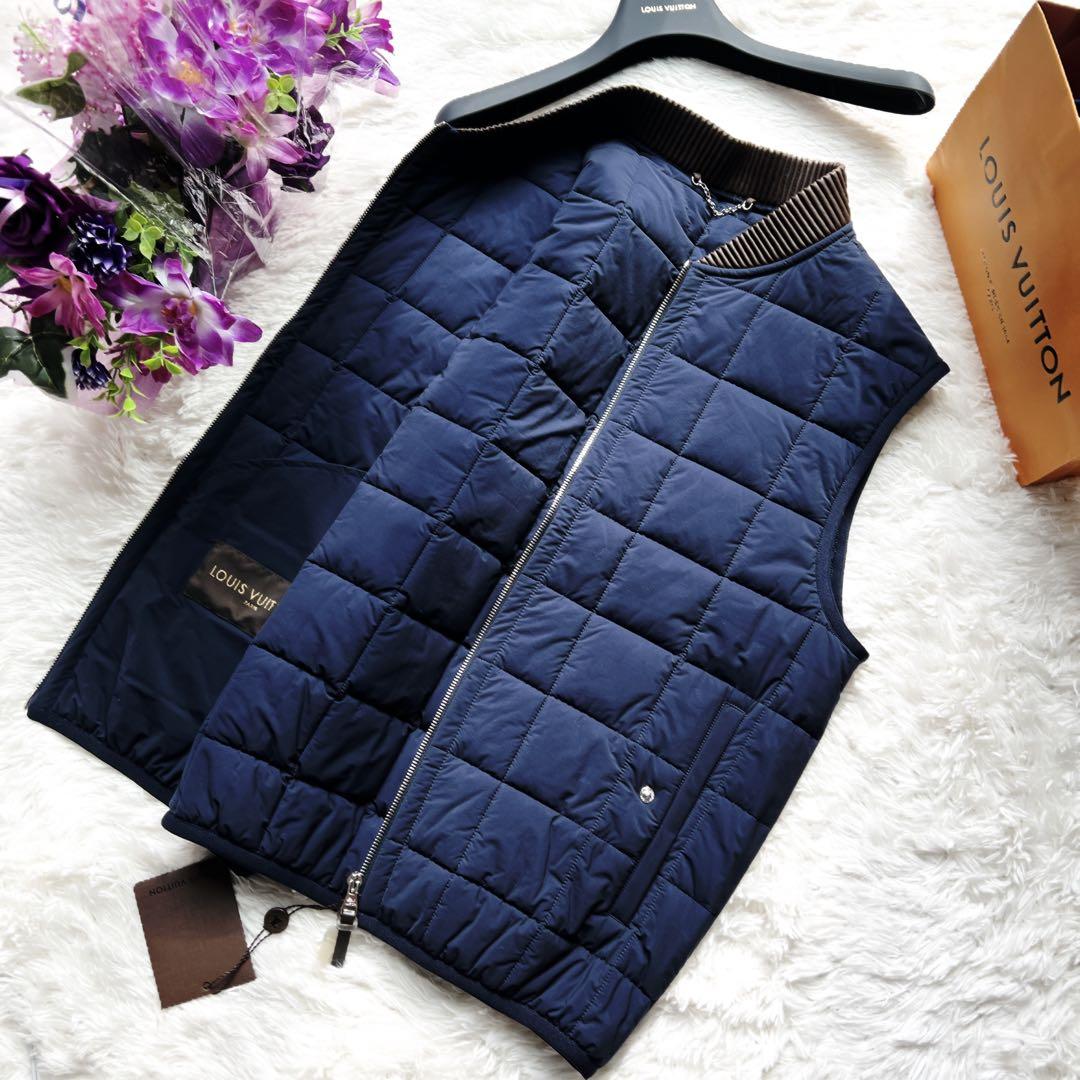 新品 LouisVuitton ヴィトン キルティング ベスト ネイビー ジレ