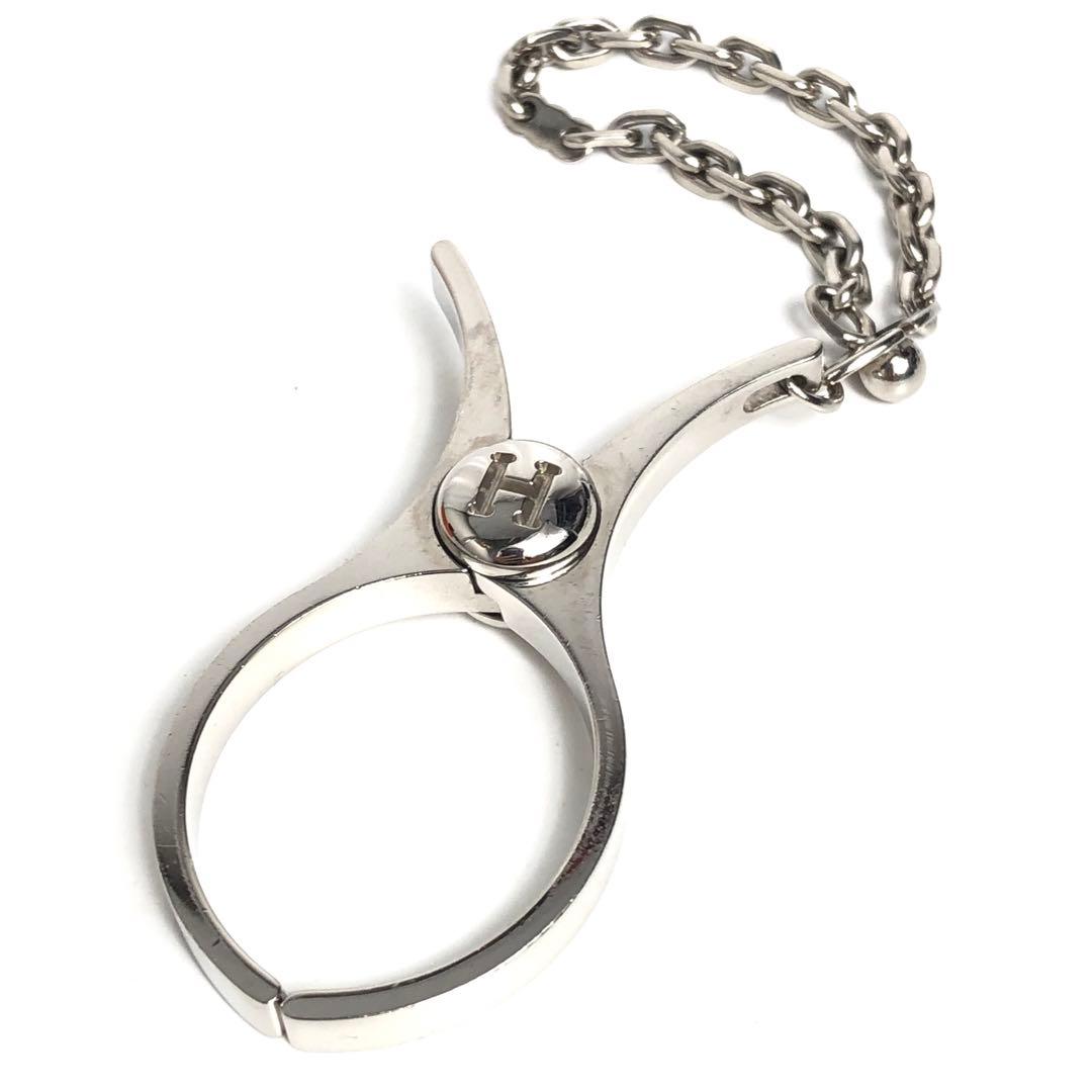 HERMES エルメス グローブホルダー シルバーカラー チャーム