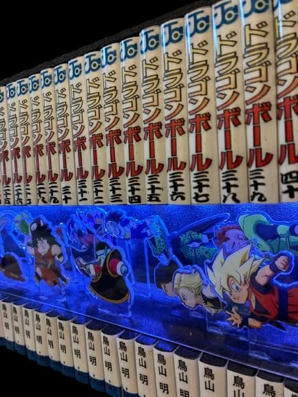 ドラゴンボール 一番くじ 背表紙　アクリルスタンド＋LEDディスプレイケース