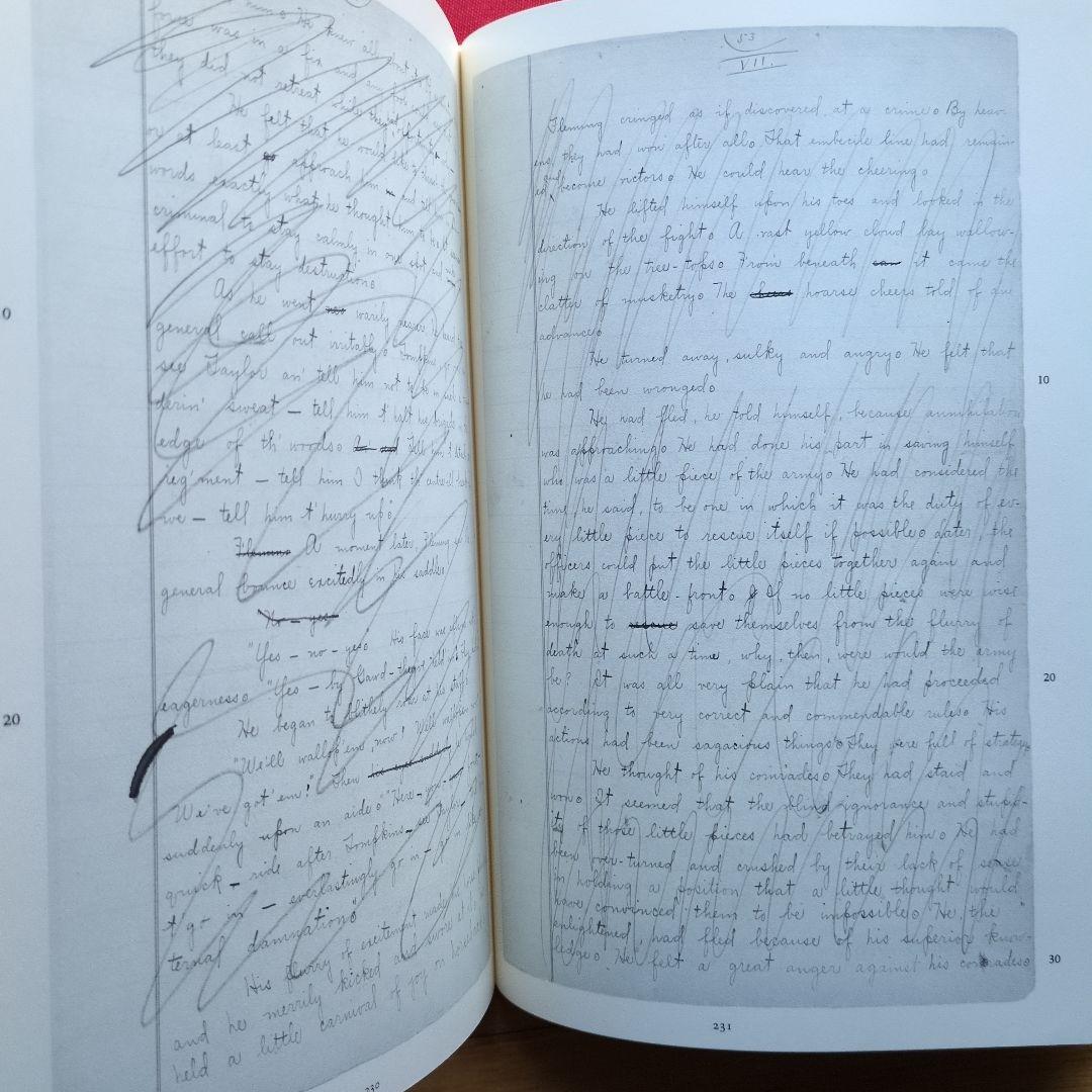 洋書 クレイン Red Badge of Courage 直筆原稿ファクシミリ