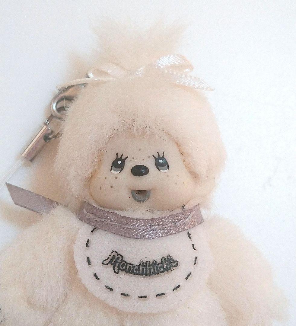 モノトーン モンチッチ 白 女の子 根付マスコット ストラップ MCC