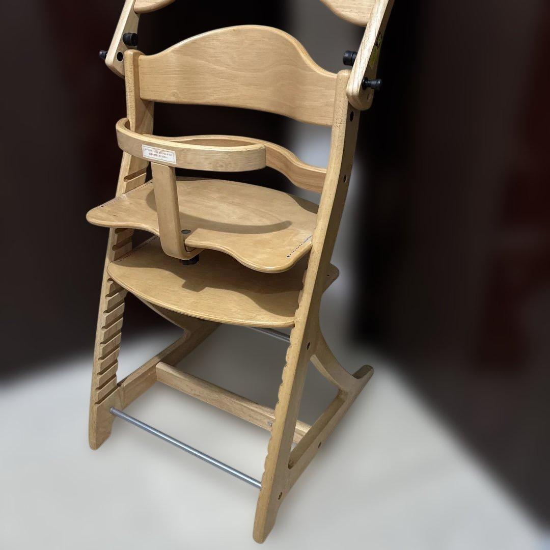 ◆美品◆大和屋 すくすくチェアスリムプラス テーブル＆ガード付 ベビーチェア