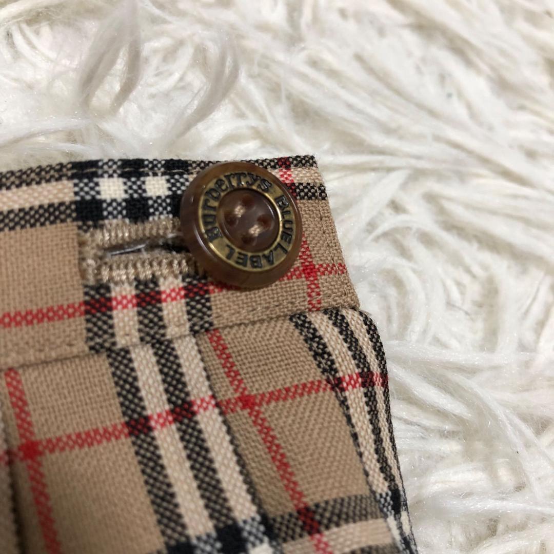 美品✨バーバリーロンドンブルーレーベル ノバチェック柄 プリーツミニスカート