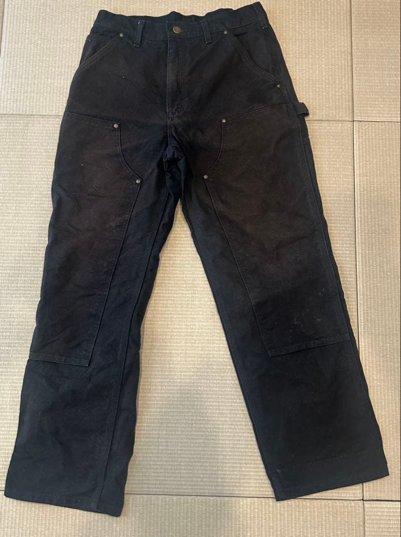 カーハート　ダブルニー　ブラック　32×30