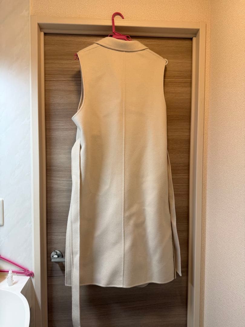 23区ウールリバー ロング ジレ ベルトリボン付き タグ付き美品