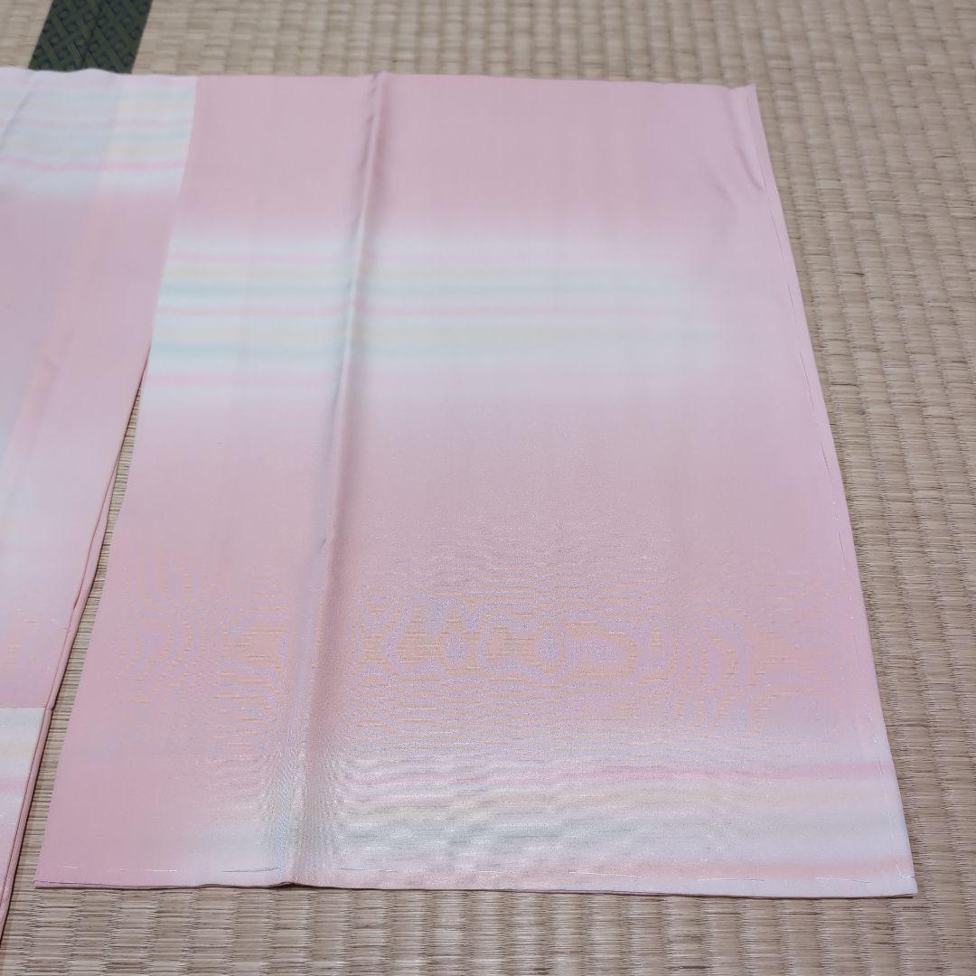 正絹しつけ糸付き　奄美大島泥染長襦袢(証書付き)虹色ぼかし　丈122 裄64