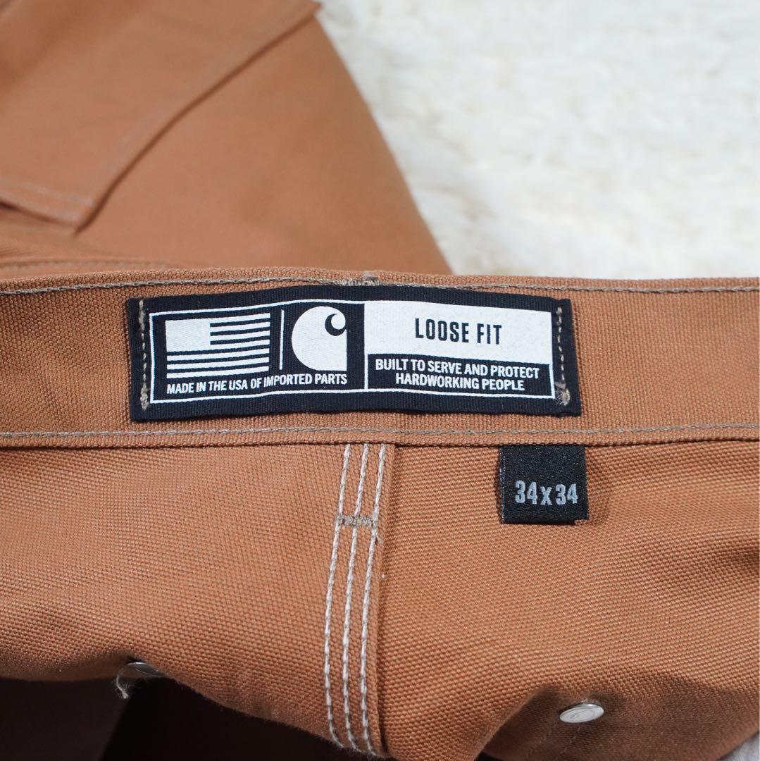 USA製《Carhartt》ペインターパンツ(W34)ダブルニー BRN ワーク