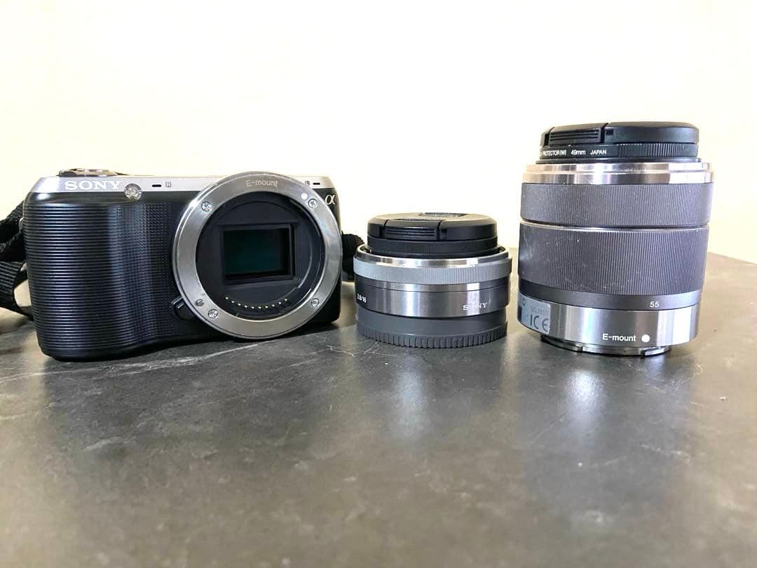 SONY NEX-C3 SEL1855 SEL16F28 ダブルレンズセット