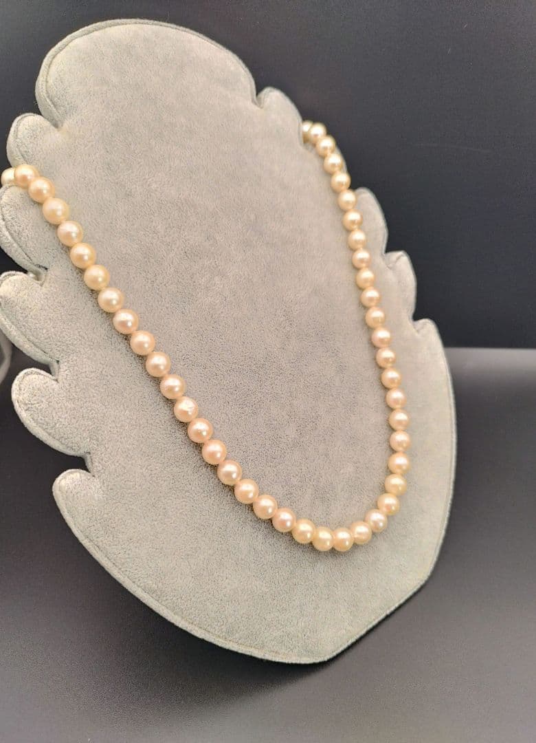 アコヤ真珠 大珠セミラウンド 9.2mm 87cm 99g silver ロング