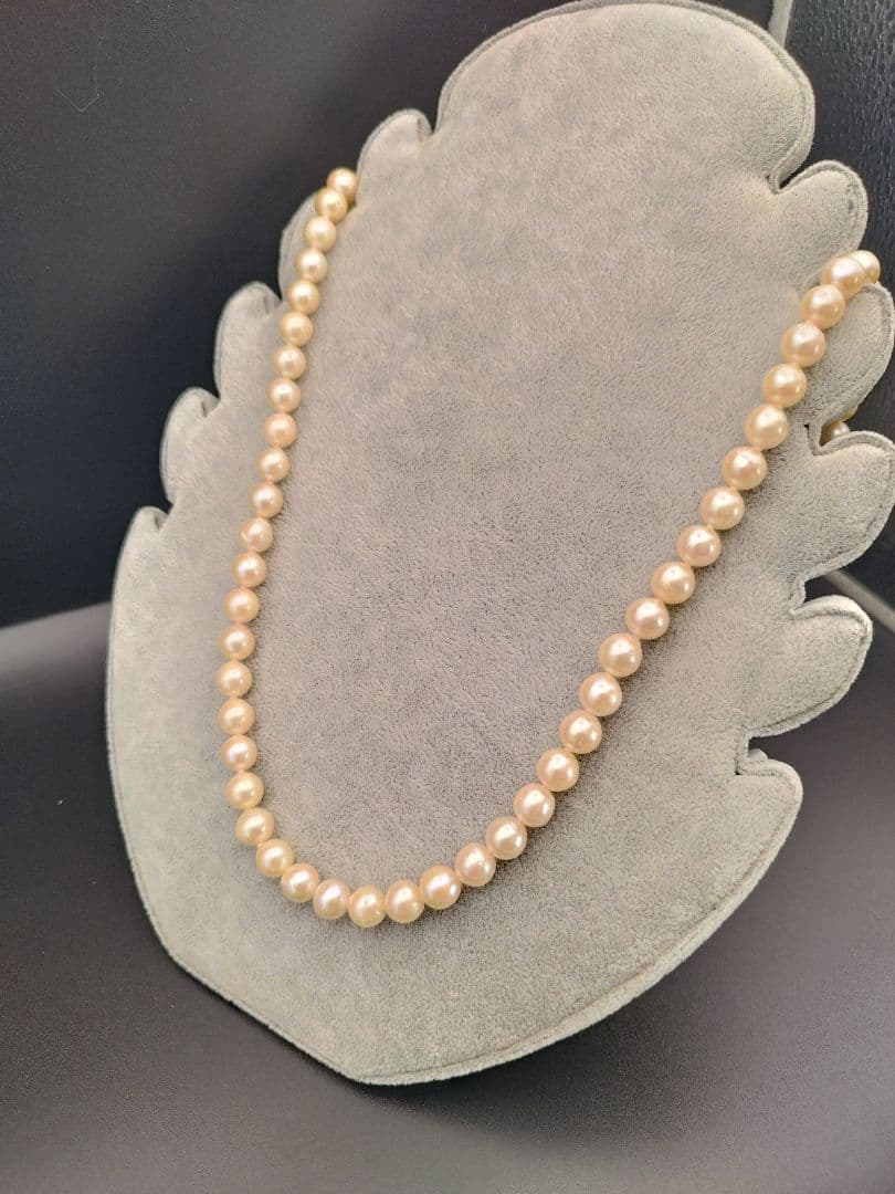 アコヤ真珠 大珠セミラウンド 9.2mm 87cm 99g silver ロング