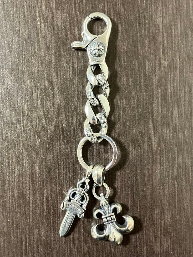シルバー925 キーチェーン　キーリング　ダガー　フレア