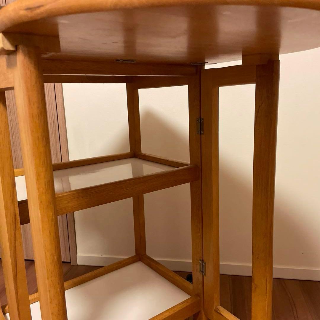 ✨土日セール✨ニトリ　木製キッチンワゴン キャスター付き