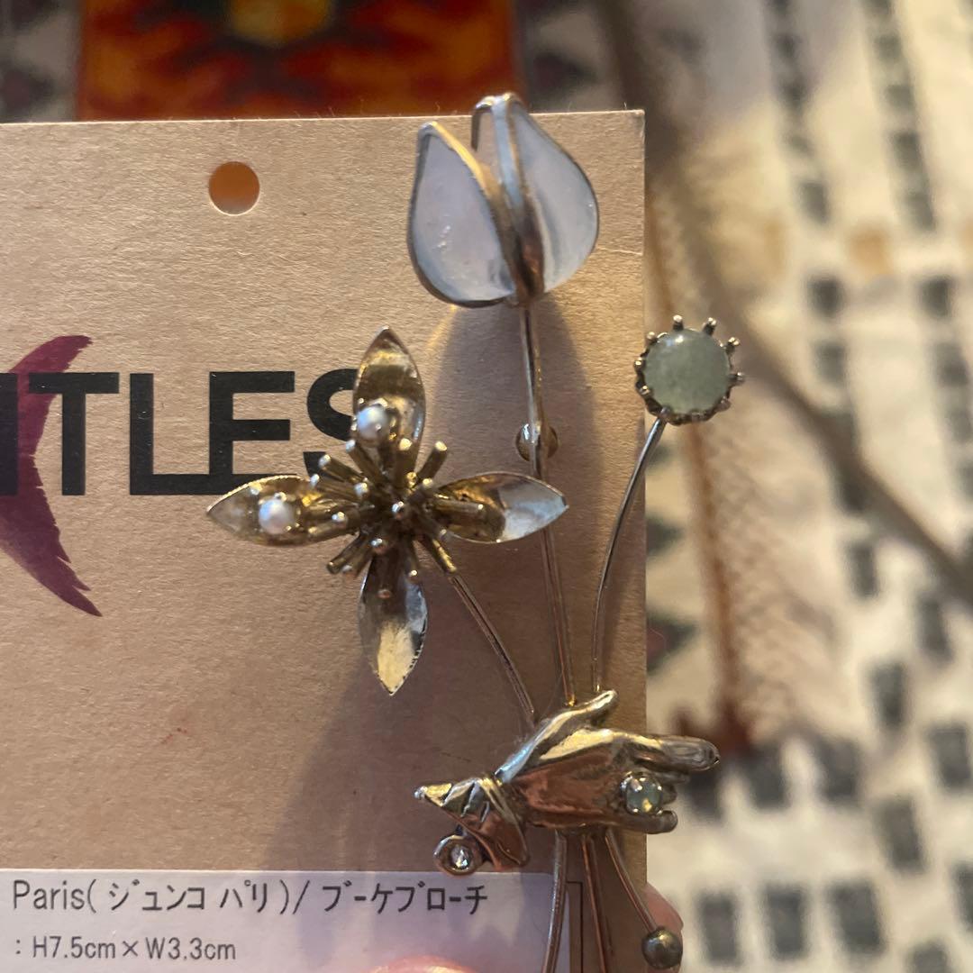 Junco Paris ブローチ 花と鳥のデザイン