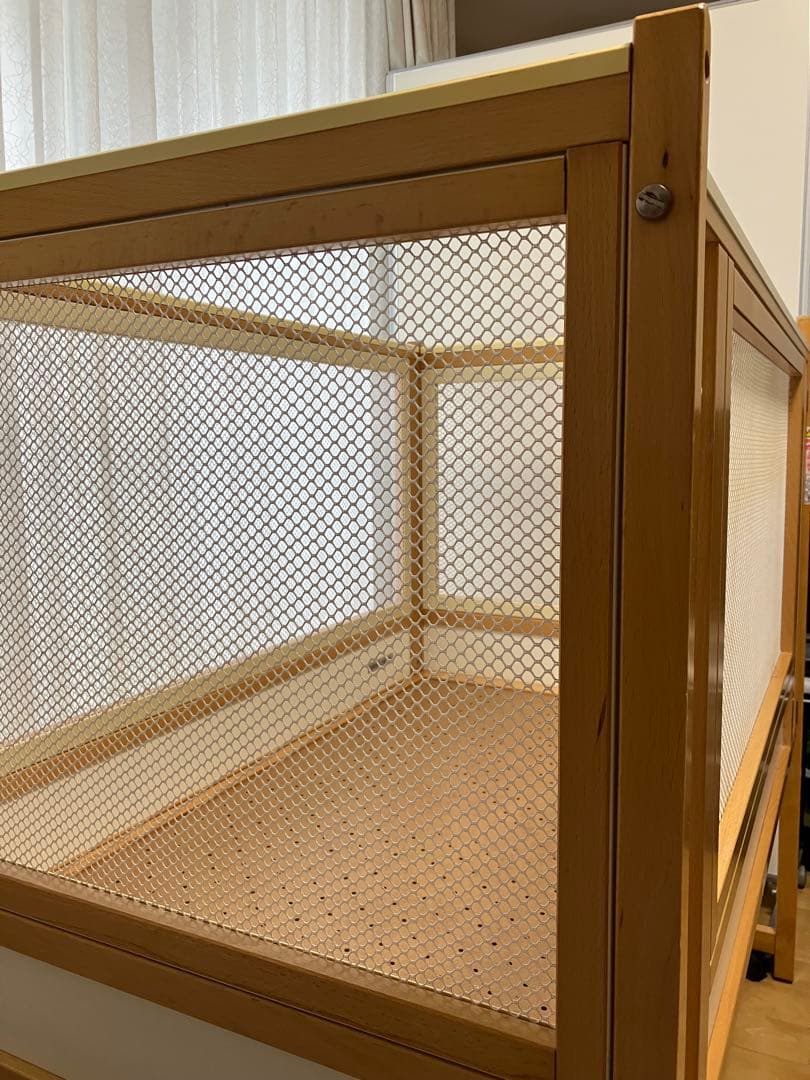 ななな　木製メッシュベビーベッド 株式会社ヤマサキ　日本製　布団付き