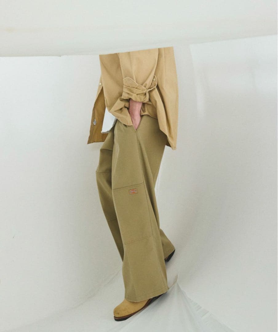 Dickies×OPENINGACTエクストラバギーダブルーワークパンツ　カーキ