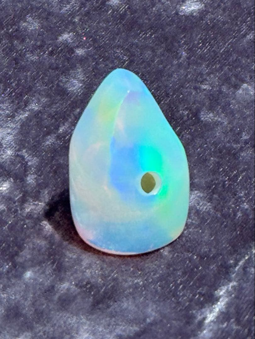 人工オパール　三線バチ　オーロラ模様