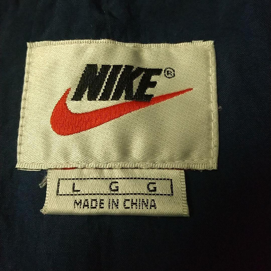 人気デザイン☆90s ナイキ 刺繍ビッグロゴ ハーフジップ ナイロンジャケット