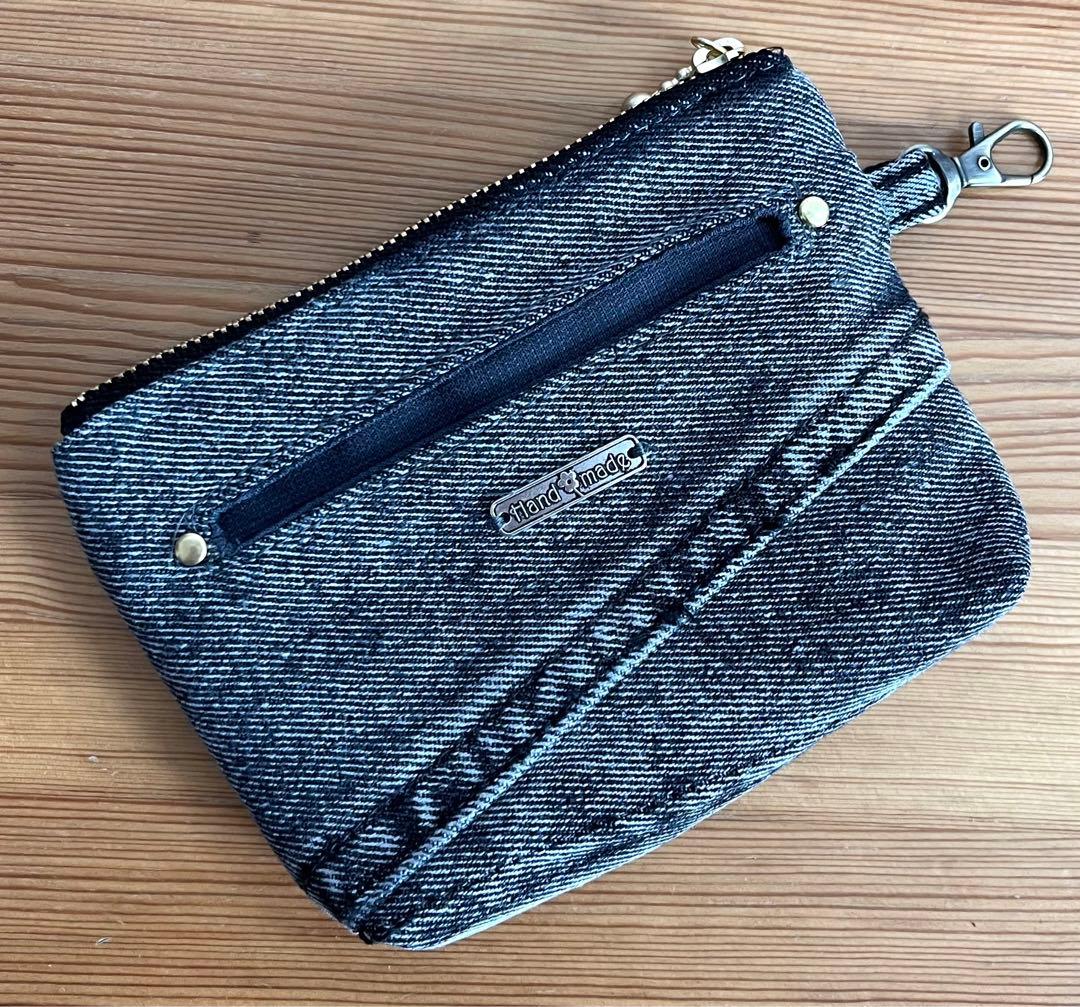 グレーデニムリメイクバッグ（L）No.799☆ハンドバッグ　マザーズバッグ