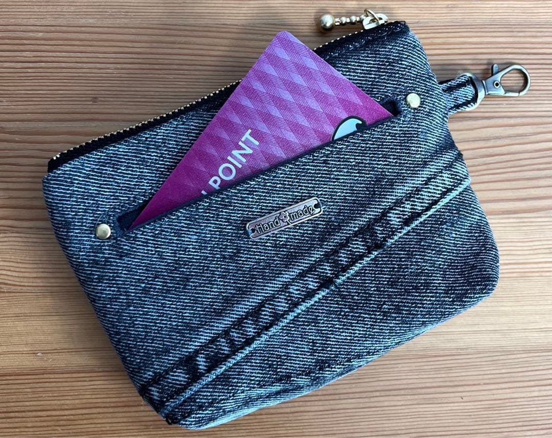 グレーデニムリメイクバッグ（L）No.799☆ハンドバッグ　マザーズバッグ