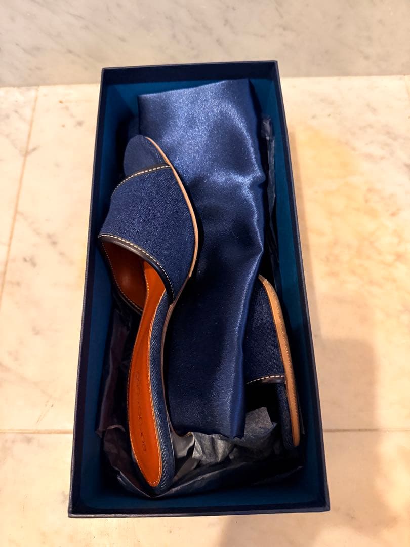 sergio rossi デニムブルー サンダル　38.5