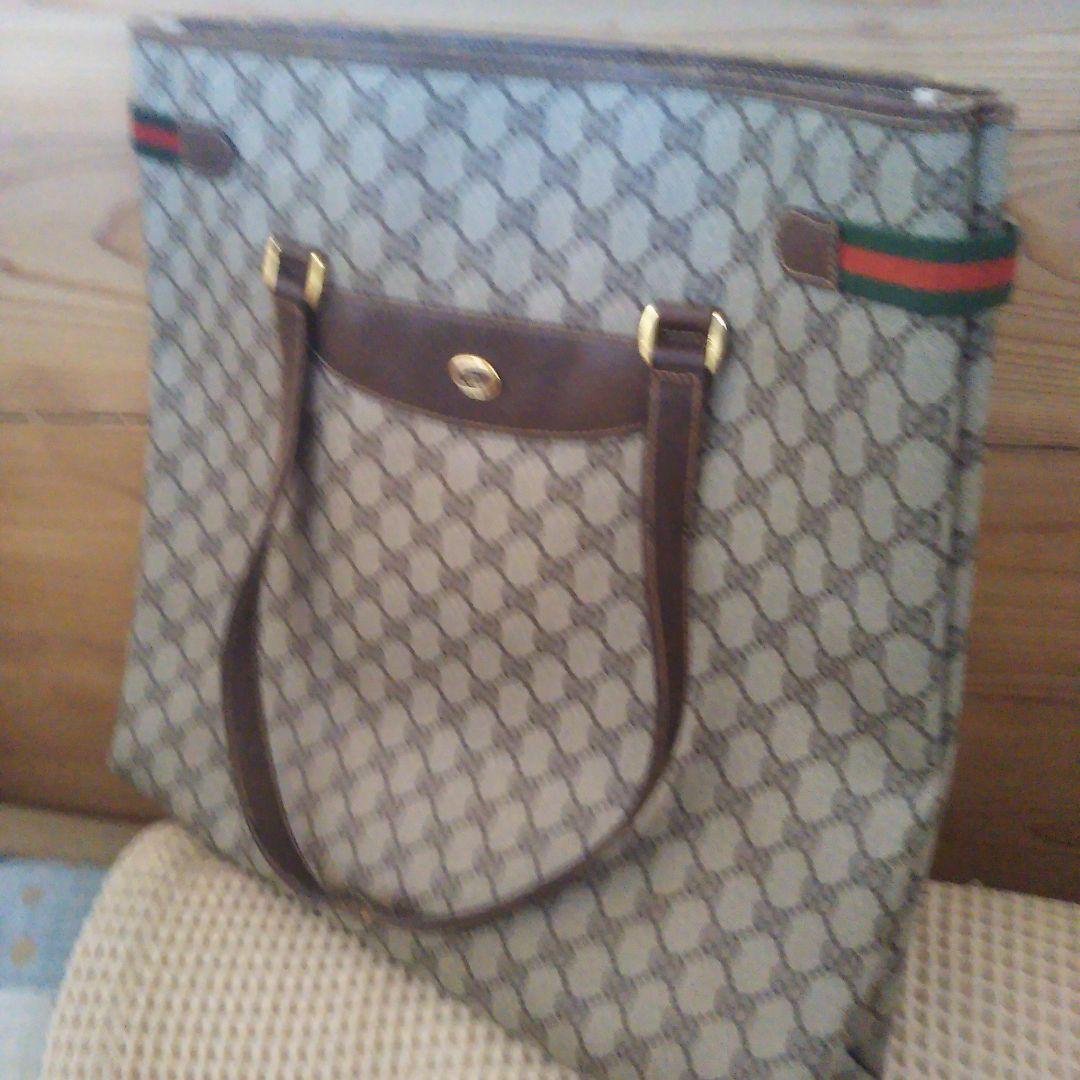 【大幅値下げ!】Gucci トートバッグ グ ロゴ柄　ヴィンテージ廃盤　男女兼用