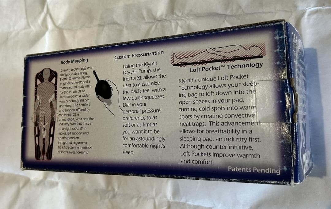 KLYMIT INERTIA XL スリーピングパッド 生産終了