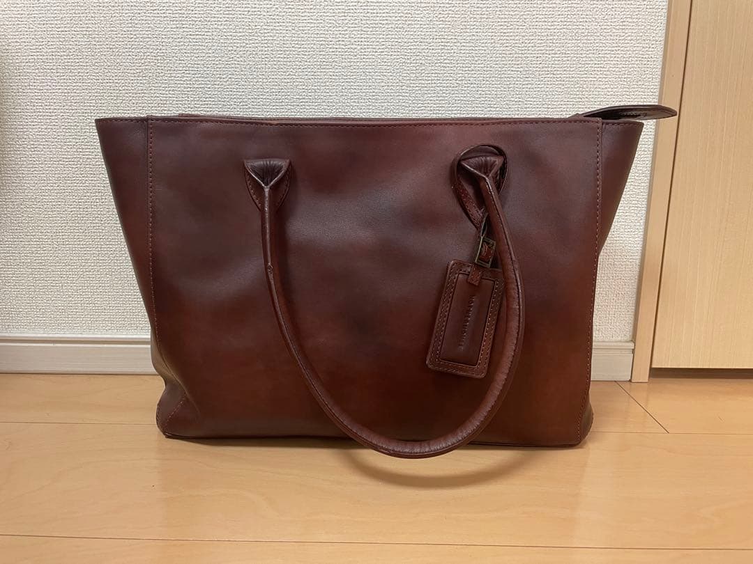 【新品未使用品】マザーハウス　アンティークボックストート　アンティークブラウン