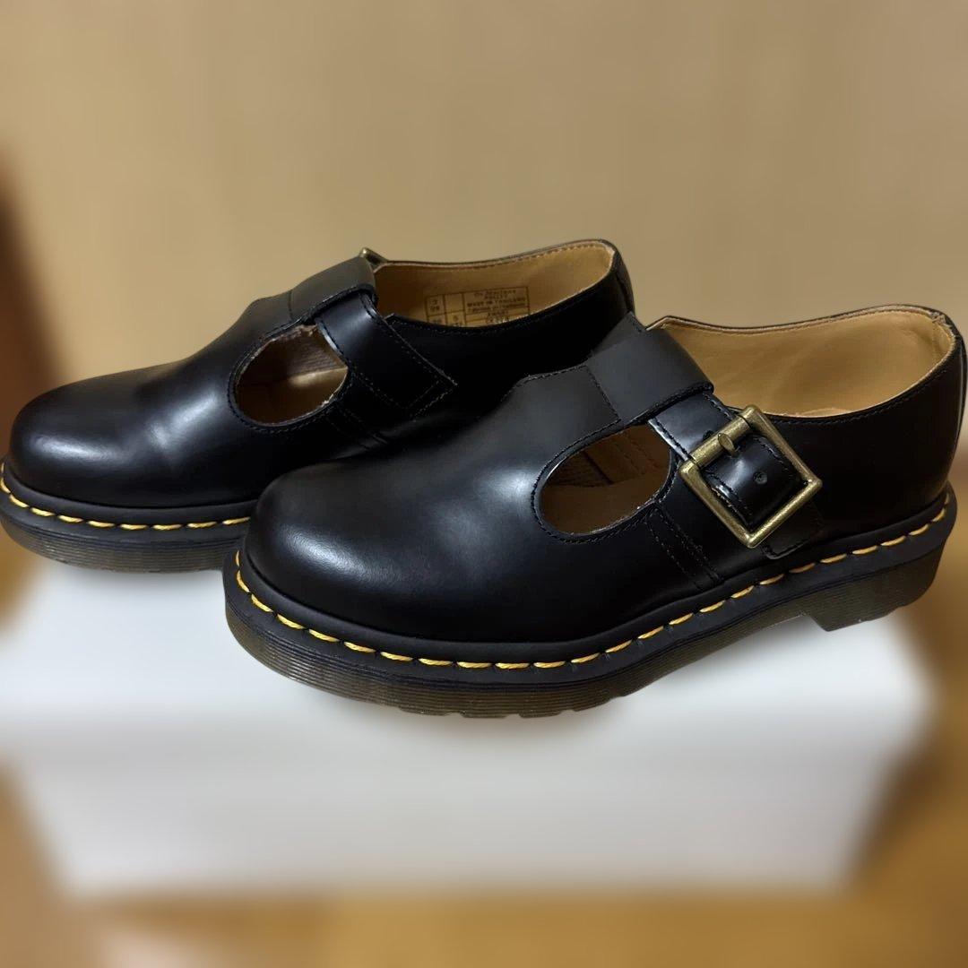 【美品】ドクターマーチン POLLEY Tバーシューズ ブラック 22cm