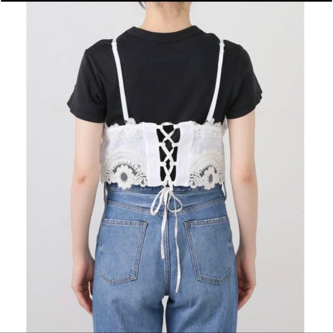 MAURIZIO MYKONOS クロップドレースキャミソール