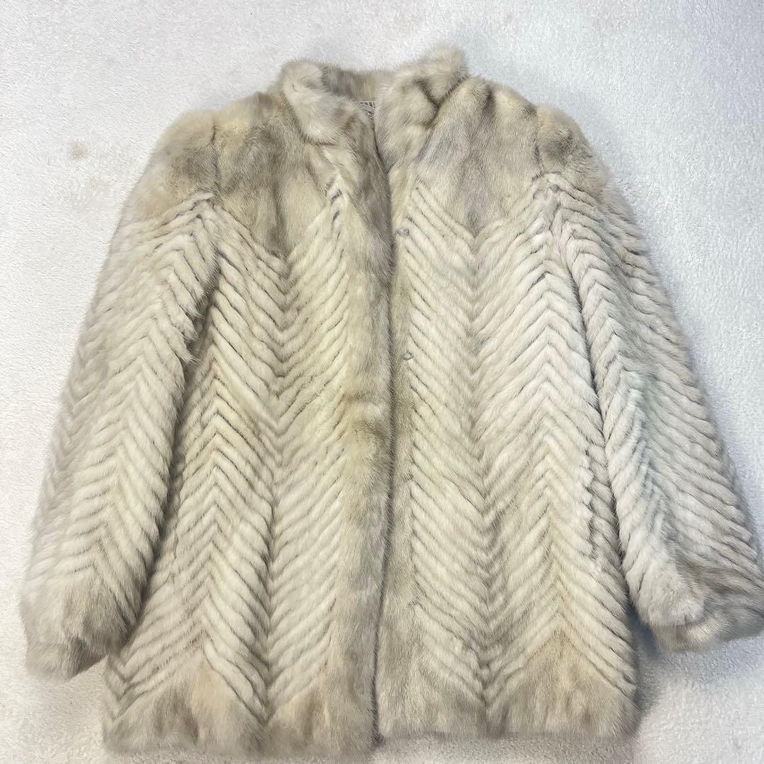 毛皮 リアルファー MINK ミンク サファイアミンク コート XLサイズ