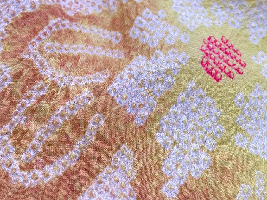 値下げ‼️ 212　中古品　綿　総絞り　ゆかた　有松鳴海絞り　手縫い　Sサイズ